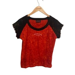 Bikes Blues & BBQ BBB y2k 2008 Fayetteville Graphic Baby Tee Size Large